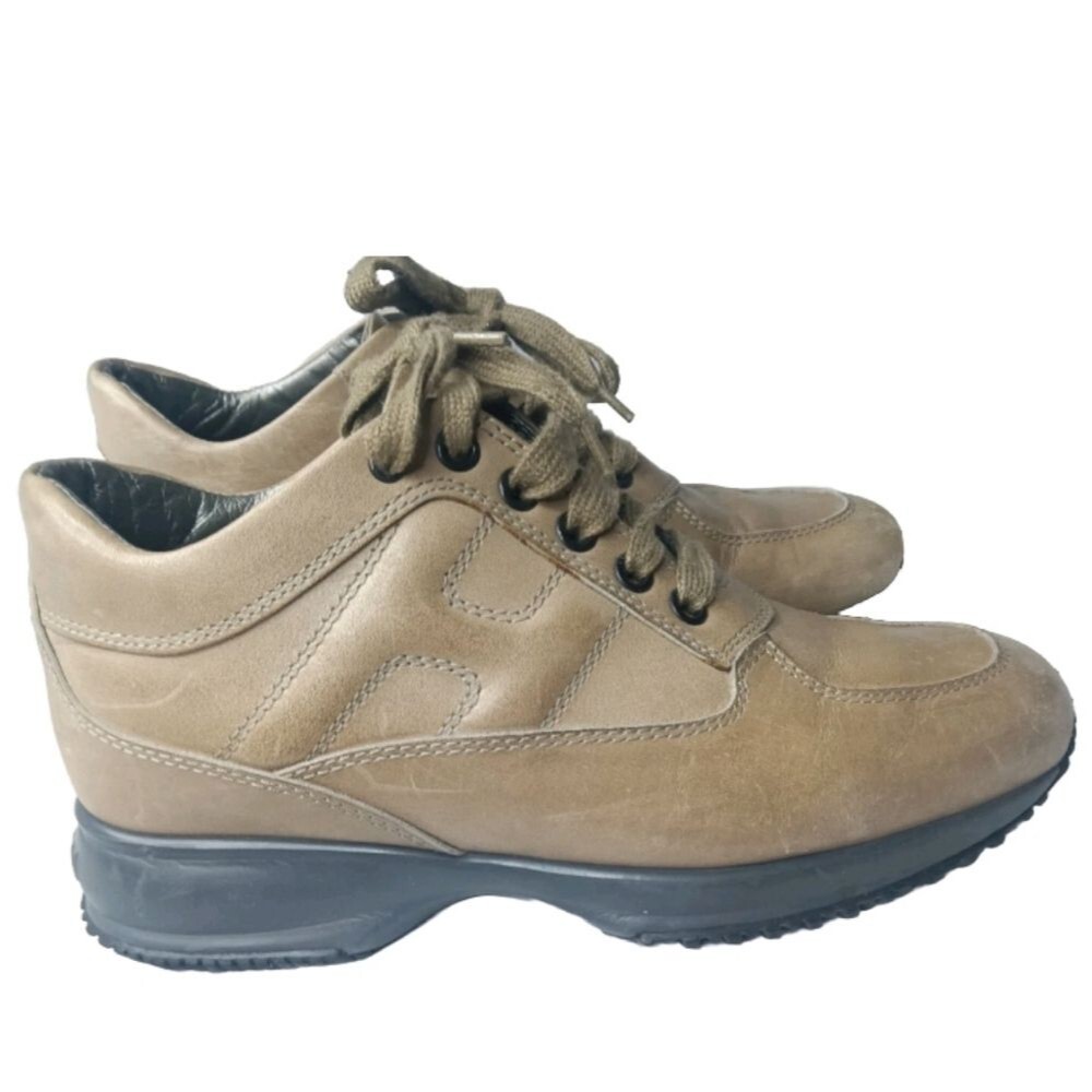 Hogan Interactive Leather Sneaker Women's Shoes Sz  5 Made In Italy Retail $298
